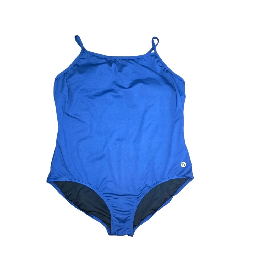 BALEAF Plus Size Athletic One Piece Swimsuit 20W Blue Racerback
